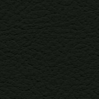 Dark leather texture sample, col. 201, displays a matte finish with dense, irregular raised patterns and crevices across a uniform black surface.